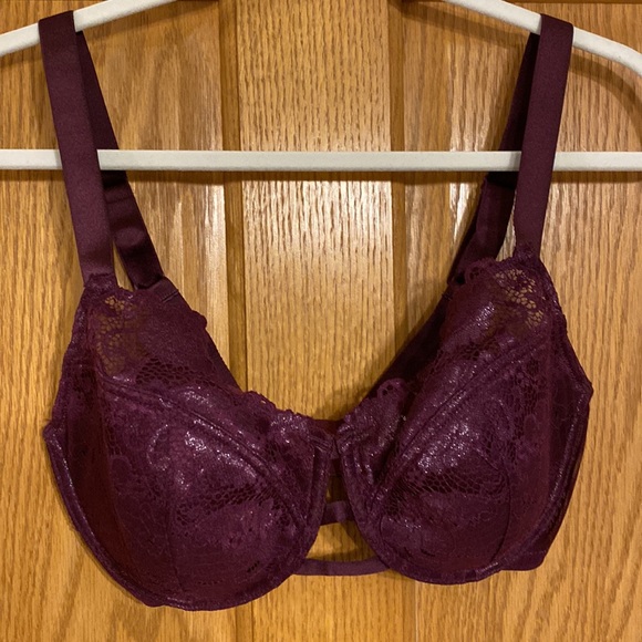 Paramour 2 pack. Beige underwire, lightly lined racerback & wine iridesc… - Picture 10 of 15